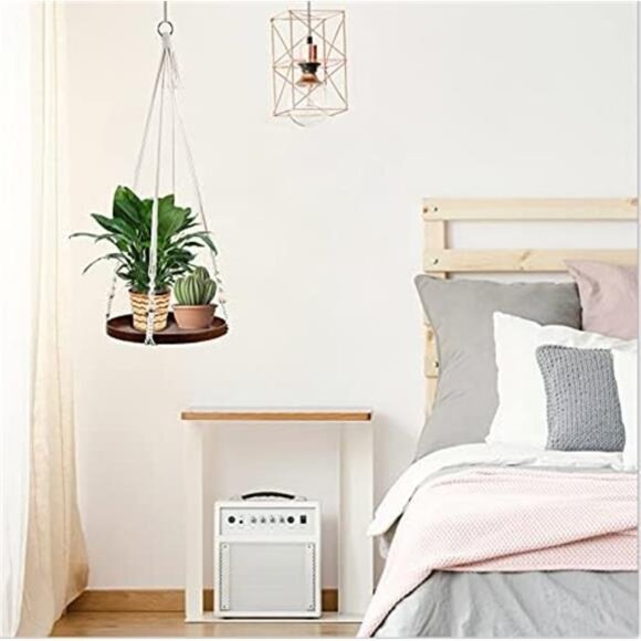 Macrame Plant Hanger - 2 Set Indoor Hanging Planter Shelf - Hanging Planter - Picture 2 of 8